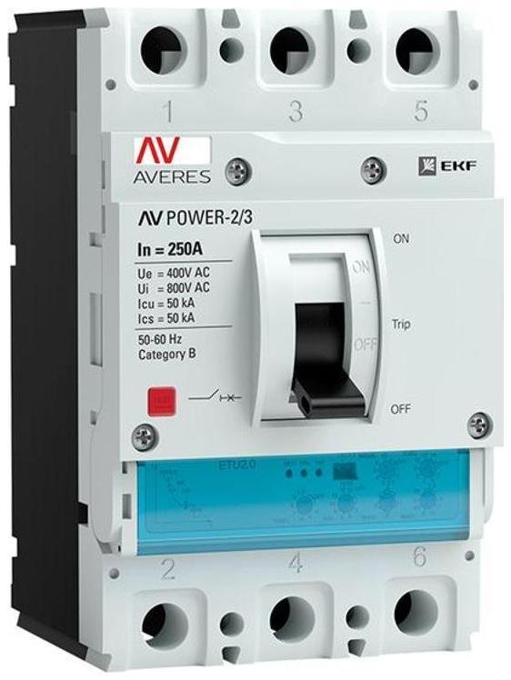 EKF mccb-24-250-2.0-av AV POWER-2/4 4Р 250А 50kA ETU2.0