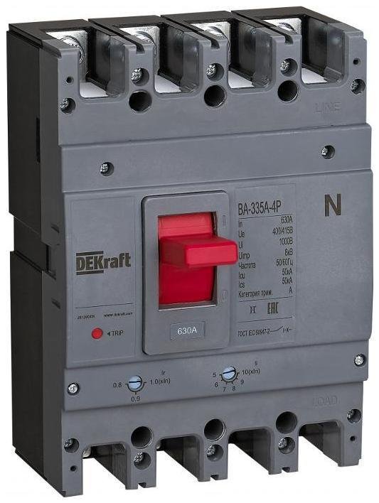DEKraft 28139DEK Силовой авт. выкл. 4P 630A 50кА ВА-335А