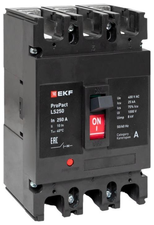 EKF mccb-250-25-3-200-ls Выключатель автоматический LS250 25кА 3P 200А ProPact