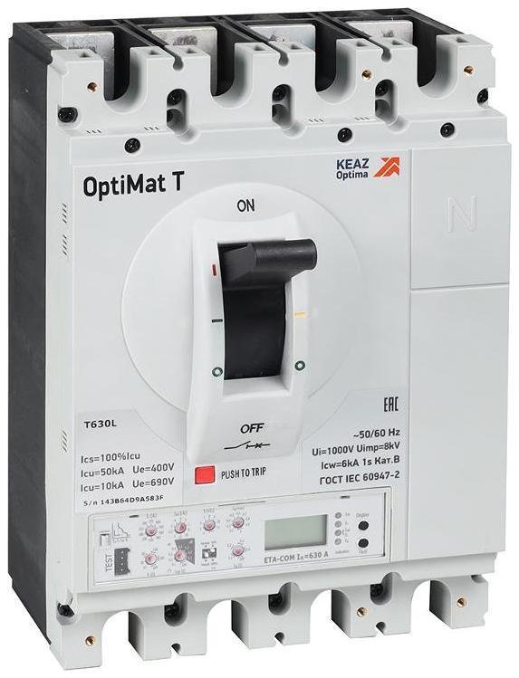 КЭАЗ 356533 Выключатель автоматический OptiMat T630S ETA 630A 3P