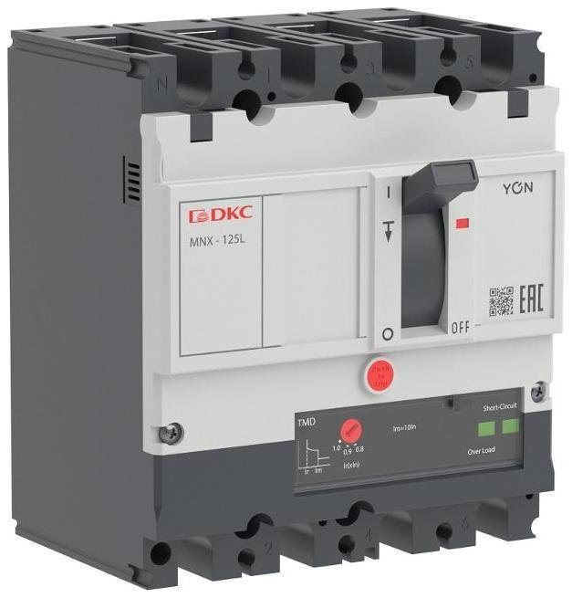 DKC MNX125L3NTMD0025 Авт. выкл. YON pro MNX125L 3N 25A 70kA при AC415V расц. TMD
