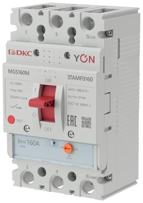 DKC MGS160M-3TAMF0160 Авт. выкл. YON MGS160 3P 128-160A 25kA