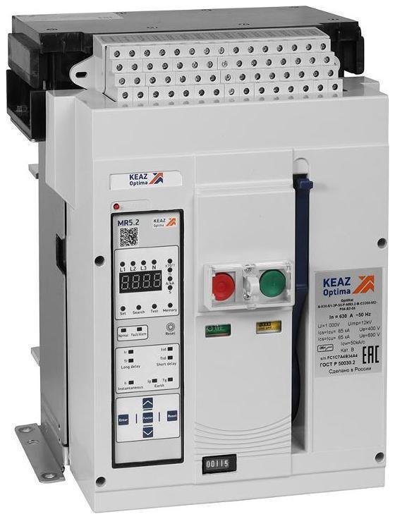 КЭАЗ 366254 Выключатель автоматический OptiMat A-1600-S1-3P-50-F-MR5.2-B-C2200-M2-P04-S2-06