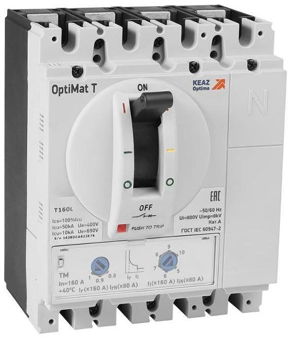 КЭАЗ 356163 Выключатель автоматический OptiMat T125H TM 100A 3P