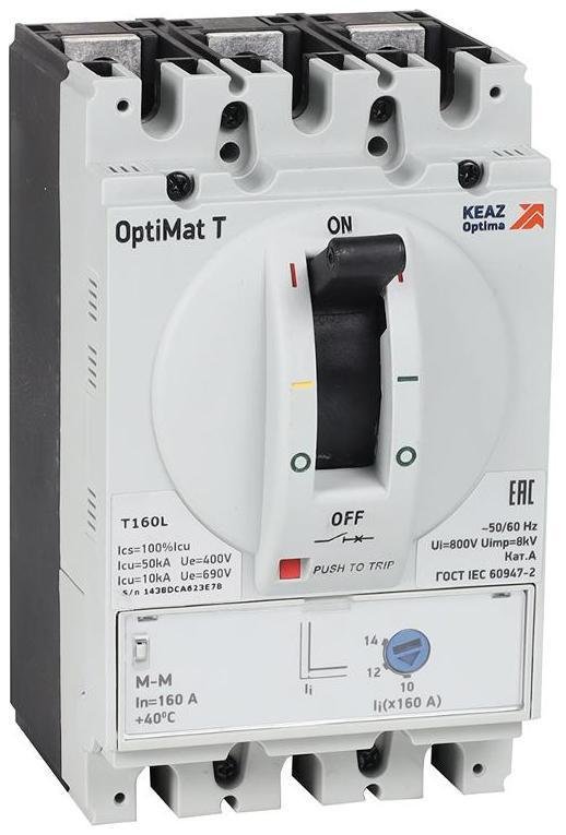 КЭАЗ 355837 Выключатель автоматический для защиты двигателя OptiMat T125L M-M 80A 3P