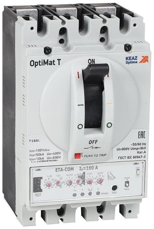 КЭАЗ 355910 Выключатель автоматический для защиты двигателя OptiMat T160L ETA-M 160A 3P