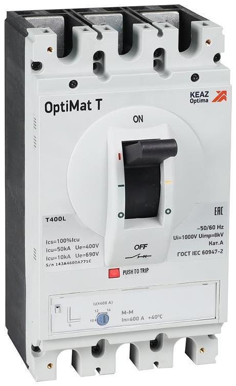 КЭАЗ 355848 Выключатель автоматический для защиты двигателя OptiMat T400L M-M 400A 3P