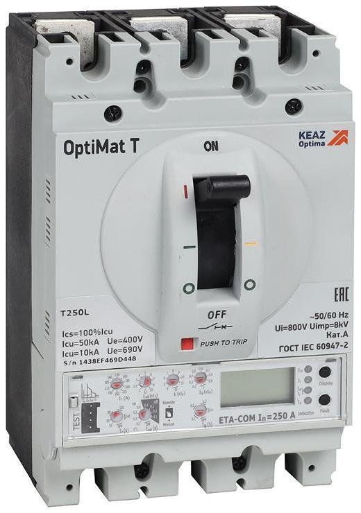 КЭАЗ 355903 Выключатель автоматический OptiMat T250L ETA-COM 250A 4P