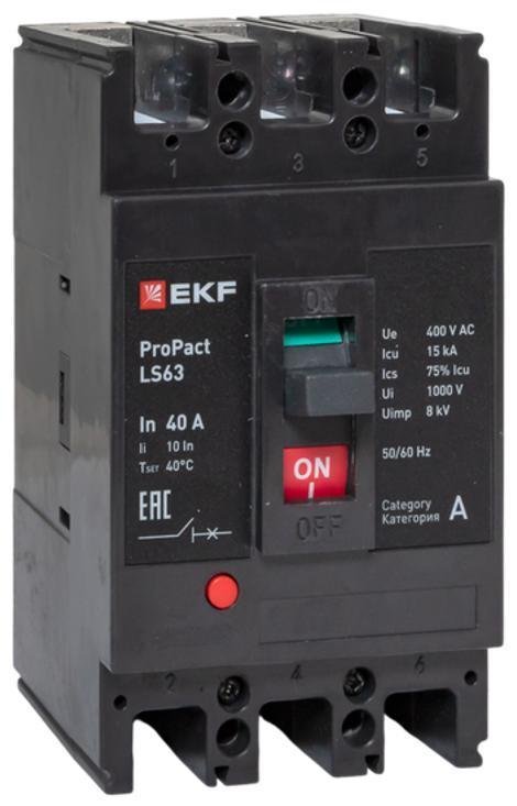 EKF mccb-63-15-3-40-ls Выключатель автоматический LS63 15кА 3P 40А ProPact