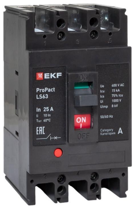 EKF mccb-63-15-3-25-ls Выключатель автоматический LS63 15кА 3P 25А ProPact