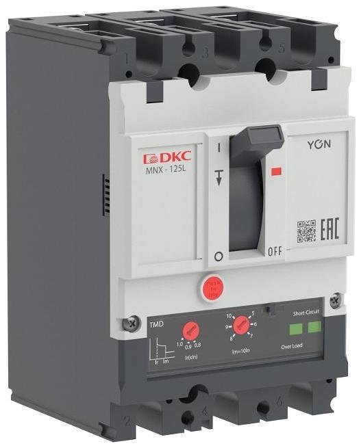 DKC MNX125L3PTMD0100 Авт. выкл. YON pro MNX125L 3P 100A 70kA при AC415V расц. TMD