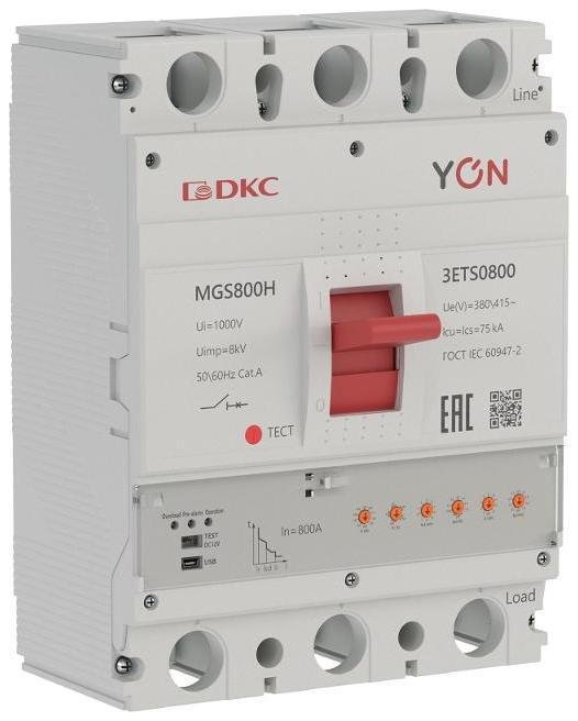 DKC MGS800H-3ETS0800 Авт. выкл. YON MGS800H 3P 320-800A 75kA с электронным расцепителем ETS