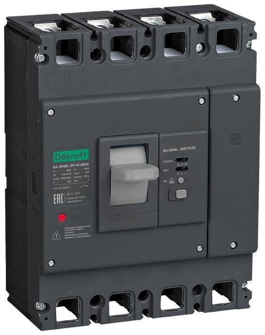 DEKraft 28564DEK Силовой авт. выкл. ВА-304Rc Sel 3P 315А 70кА 300/500/1000мА 0,4/0,5/1с