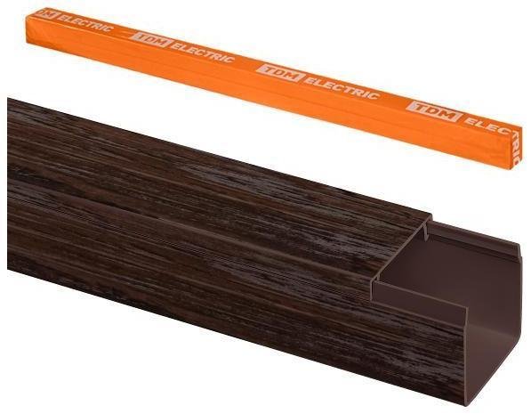 TDM electric SQ0402-4406 Кабель-канал 25х25 (4 шт по 1 м) "ЭКО" 3D венге (розн.упак.)