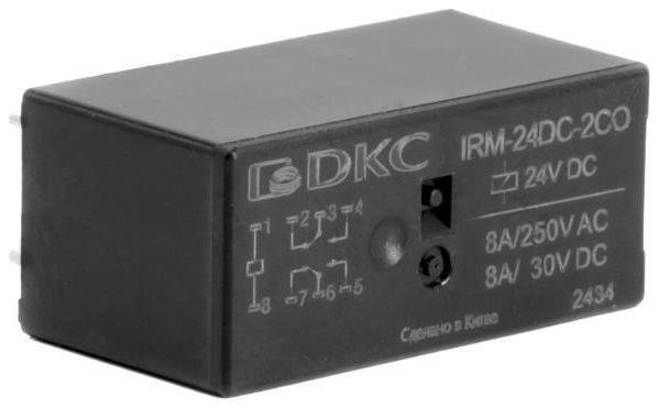 DKC IRM-115AC-2CO Реле миниатюрное низкопрофильное, 2CO, ком. ток 8А, AgSnO2, напряжение 115V AC [в упаковке 10, цена за 1 шт]
