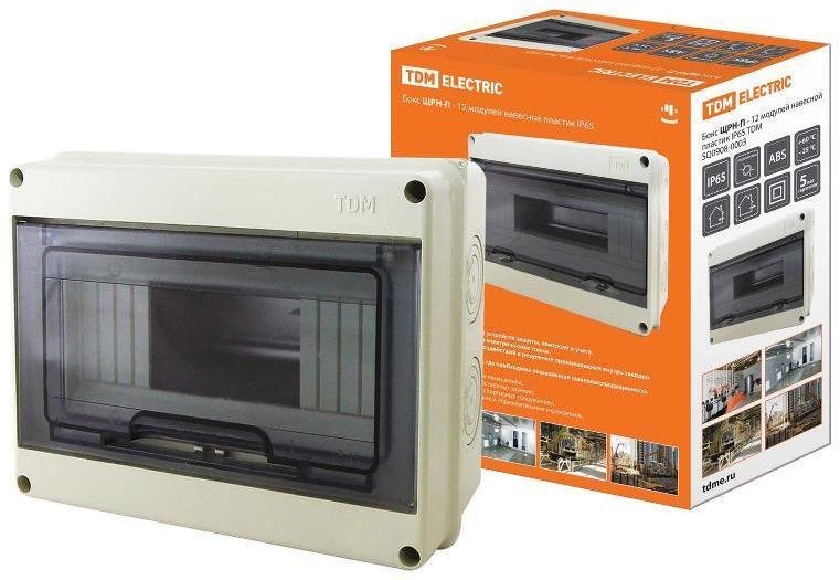 TDM electric SQ0908-0003 Бокс пластиковый навесной ЩРН-П-12 модулей IP65