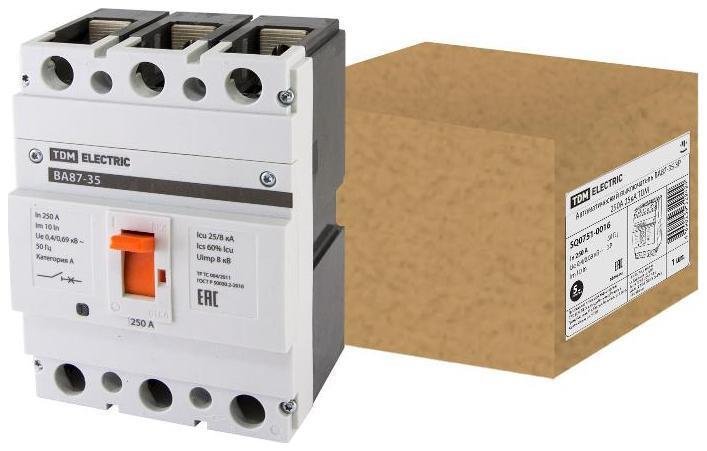 TDM electric SQ0751-0016 Автоматический выключатель ВА87-35 3Р 250А 25кА