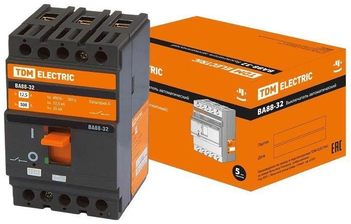 TDM electric SQ0707-0025 Авт. выкл. ВА88-32 3Р 12,5А 25кА