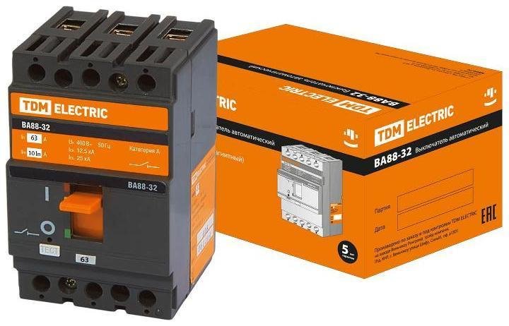 TDM electric SQ0707-0006 Авт. выкл. ВА88-32 3Р 63А 25кА