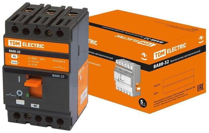 TDM electric SQ0707-0007 Авт. выкл. ВА88-32 3Р 80А 25кА