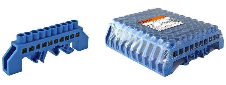 TDM electric SQ0801-0078 Шина "N" нулевая в изоляторе на DIN-рейку 8x12мм 10 групп [в упаковке 10, цена за 1 шт]