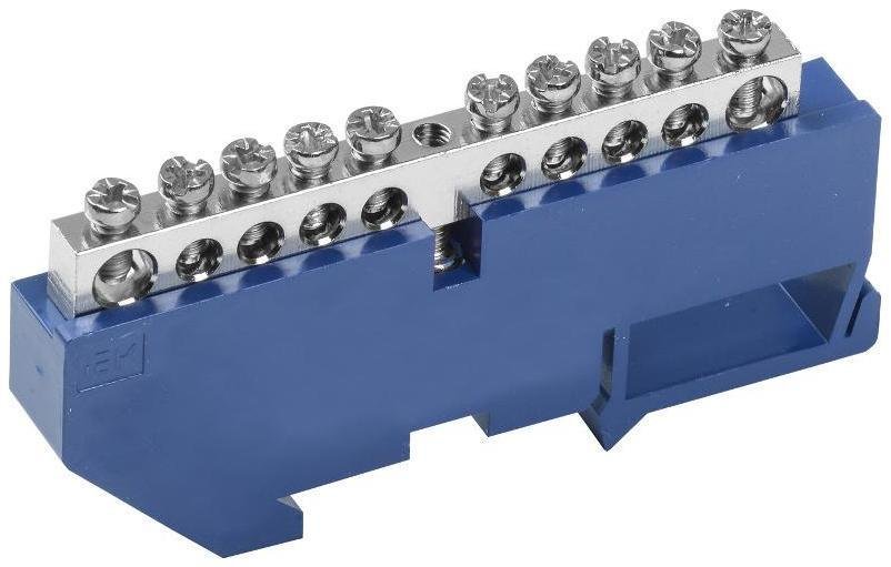 IEK YNN10-10-D-K07-N Шина N "ноль" на DIN-изоляторе Ni ШНИ-6х9-10-Д-С [в упаковке 20, цена за 1 шт]