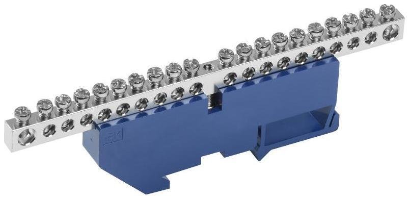 IEK YNN10-20-D-K07-N Шина N "ноль" на DIN-изоляторе Ni ШНИ-6х9-20-Д-С [в упаковке 20, цена за 1 шт]