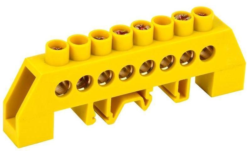 IEK YNN10-812-8DP-K05 Шина PE "земля" в комбинированном DIN-изоляторе "Стойка" ШНИ-8х12-8-КС-Ж