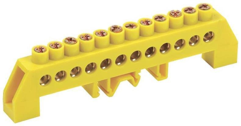 IEK YNN10-812-12DP-K05 Шина PE "земля" в комбинированном DIN-изоляторе"Стойка" ШНИ-8х12-12-КС-Ж