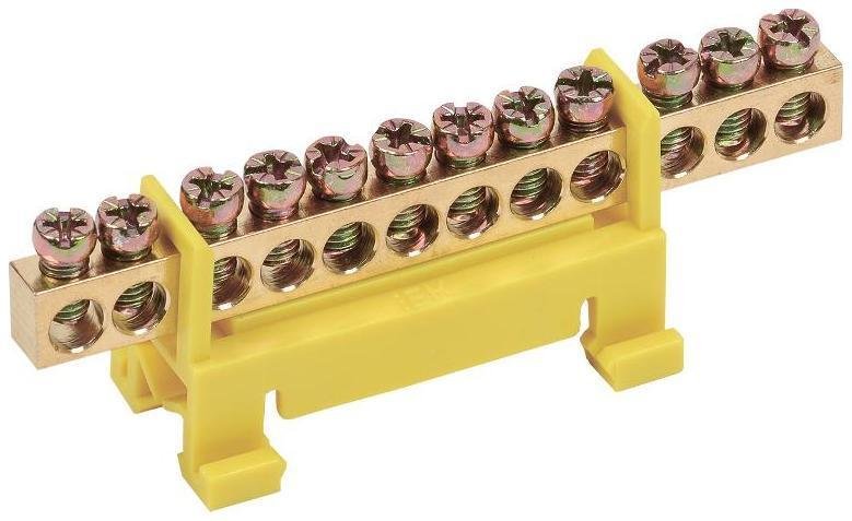 IEK YNN10-69-12P-K05 Шина PE "земля" на DIN-изоляторе тип "Стойка" ШНИ-6х9-12-С-Ж