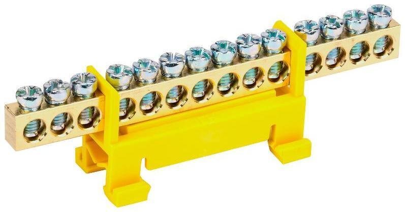 IEK YNN10-69-14P-K05 Шина PE "земля" на DIN-изоляторе тип "Стойка" ШНИ-6х9-14-С-Ж