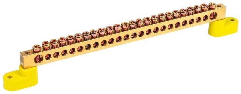 IEK YNN10-812-24C2-K05 Шина PE "земля" на двух угловых изоляторах ШНИ-8х12-24-У2-Ж