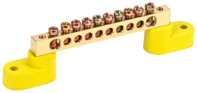 IEK YNN10-69-10C2-K05 Шина PE земля на 2-угловых изоляторах ШНИ-6х9-10-У2-Ж