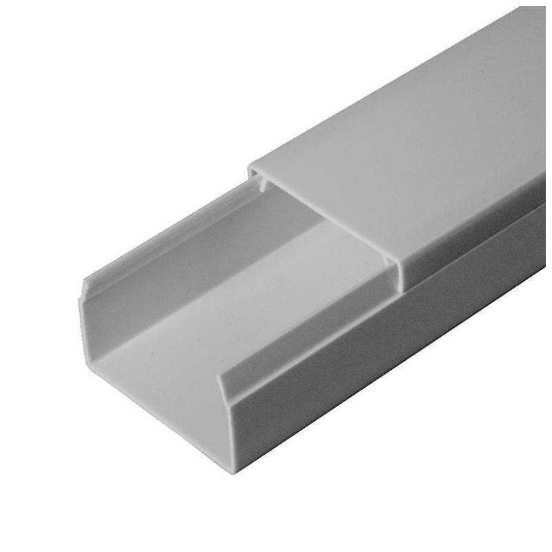 Промрукав PR03.0075 Кабель-канал серый RAL 7035 40х25 (30м/уп) 2-й замок в п/э