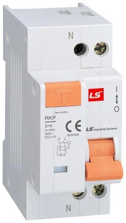 LSIS 062203768B Выключатель автоматический дифференциального тока RKP 1P+N C16A 30mA