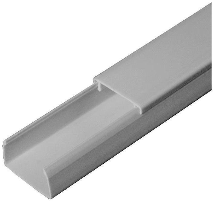 Промрукав PR03.0072 Кабель-канал серый RAL 7035 25х16 (80м/уп) 2-й замок в п/э