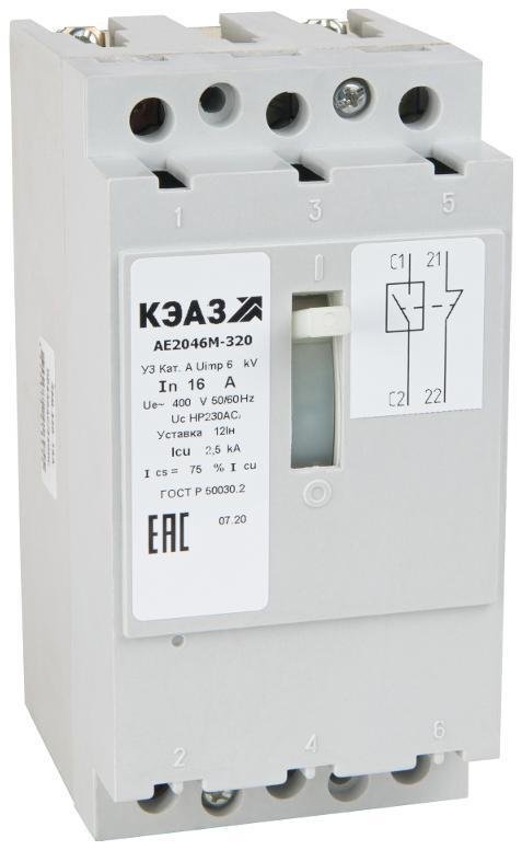 КЭАЗ 104625 Выключатель автоматический АЕ2046М-100-40А-12Iн-400AC-У3