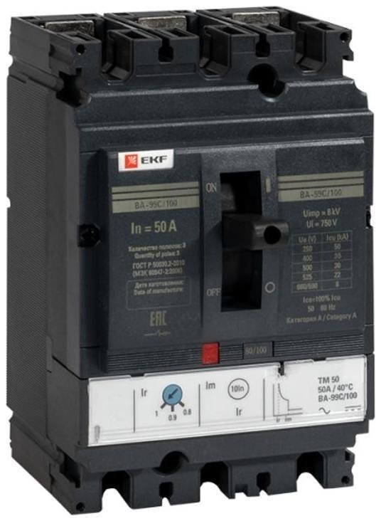 EKF mccb99C-100-50 Выключатель автоматический ВА-99C (Compact NS) 100/50А 3P 36кА PROxima