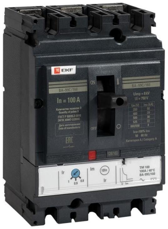 EKF mccb99C-160-100 Выключатель автоматический ВА-99C (Compact NS) 160/100А 3P 36кА PROxima