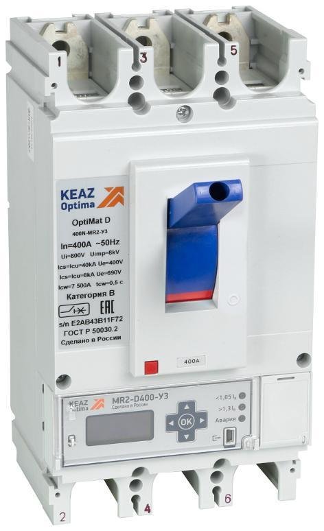 КЭАЗ 249225 Выключатель автоматический OptiMat D400N-MR2-У3