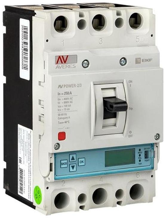 EKF mccb-23-250H-6.0-av Выключатель автоматический AV POWER-2/3 250А 100kA ETU6.0 AVERES