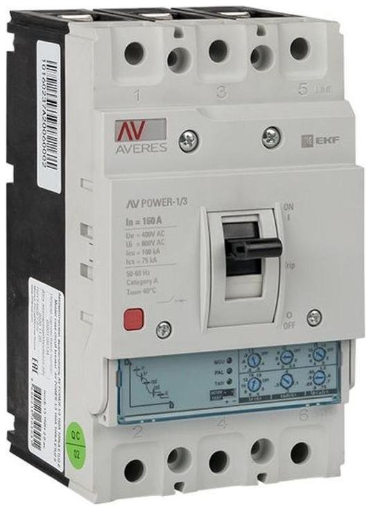 EKF mccb-13-160H-2.0-av Выключатель автоматический AV POWER-1/3 160А 100kA ETU2.0 AVERES
