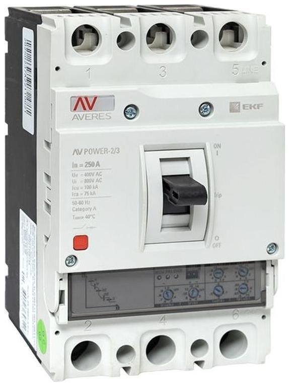EKF mccb-23-250H-2.0-av Выключатель автоматический AV POWER-2/3 250А 100kA ETU2.0 AVERES