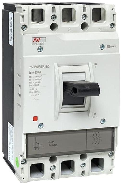 EKF mccb-33-630H-TR-av Выключатель автоматический AV POWER-3/3 630А 100kA TR AVERES