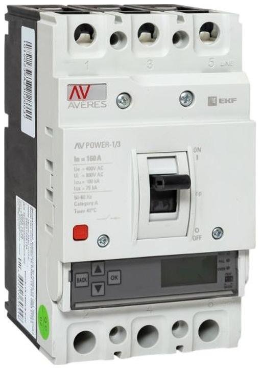 EKF mccb-13-160H-6.0-av Выключатель автоматический AV POWER-1/3 160А 100kA ETU6.0 AVERES