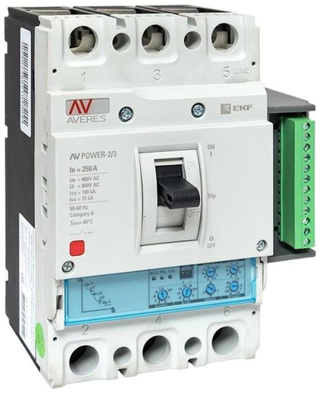 EKF mccb-23-250H-2.2-av Выключатель автоматический AV POWER-2/3 250А 100kA ETU2.2 AVERES [в упаковке 6, цена за 1 шт]