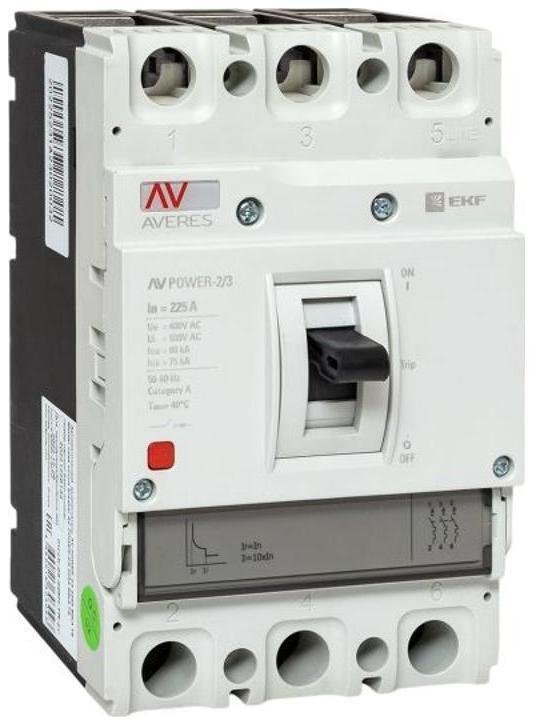 EKF mccb-23-225H-TR-av Выключатель автоматический AV POWER-2/3 225А 80kA TR AVERES