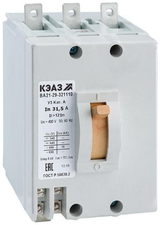 КЭАЗ 101606 Выключатель автоматический ВА21-29-321110-16А-3Iн-400AC-У3
