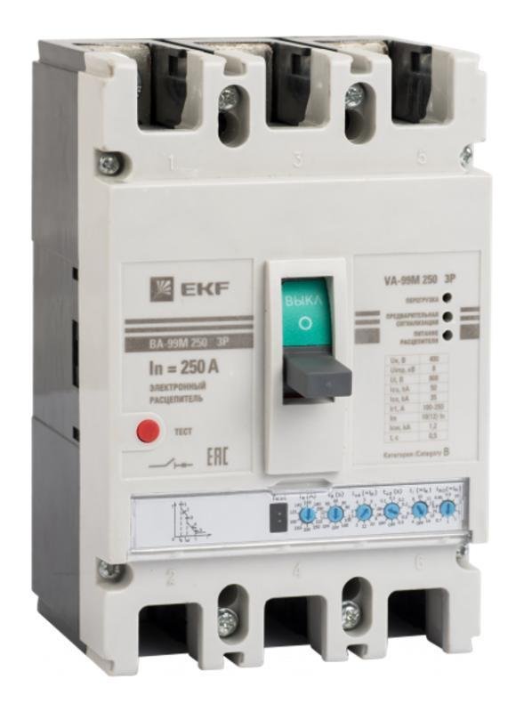 EKF mccb99-250-250me Выключатель автоматический ВА-99М 250/250А 3P 50кА с электронным расцепителем PROxima