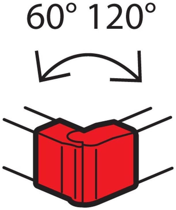 Legrand 638032 Внешний изменяемый угол - от 60° до 120° - для кабель-каналов Metra 100x50